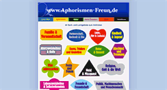 Desktop Screenshot of aphorismen-freun.de
